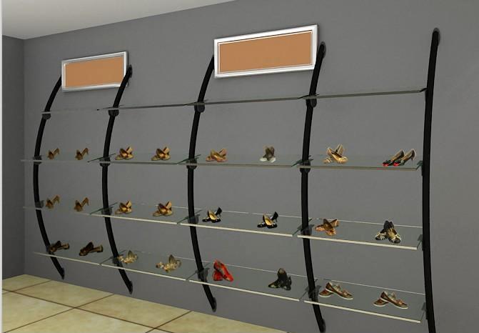 萨帕鞋架005铝合金鞋子展示组合陈列展示架